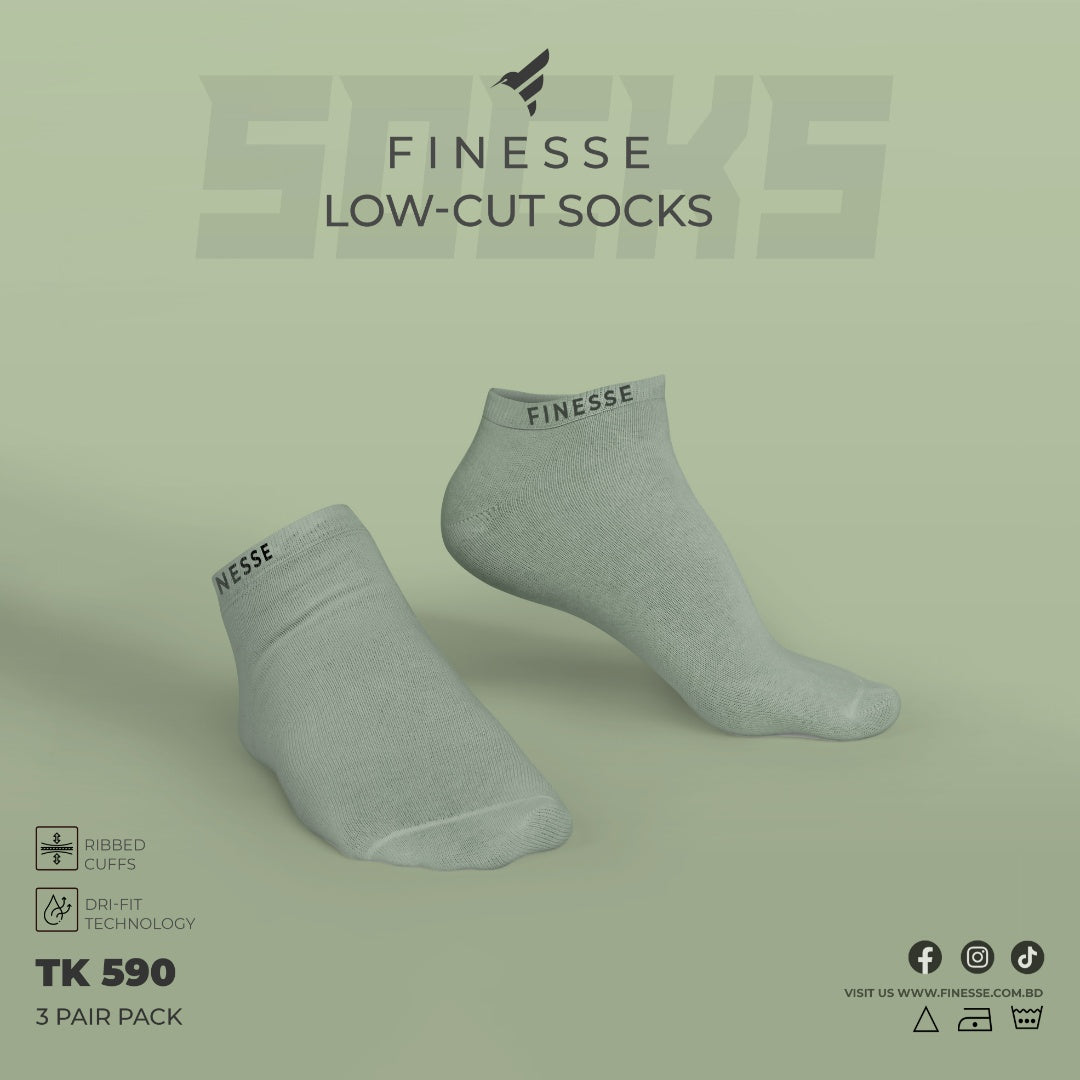 Finesse Everyday Plus Low-Cut Socks (3 pair)