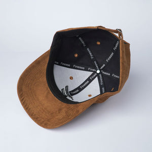 Finesse Embroidered Suede Baseball Cap