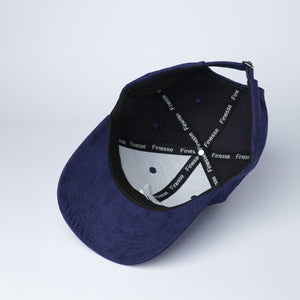 Finesse Embroidered Suede Baseball Cap