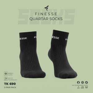 Finesse Everyday Plus Quarter Socks (3 pair)