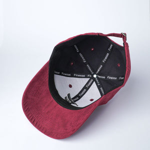 Finesse Embroidered Suede Baseball Cap