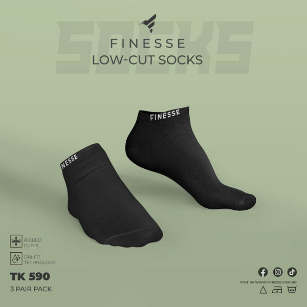 Finesse Everyday Plus Low-Cut Socks (3 pair)
